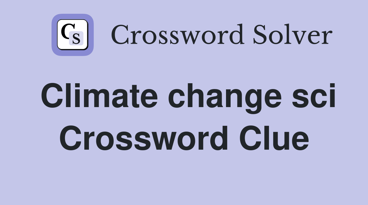 Plant sci crossword clue